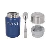 Hectarul - Recipient etans din inox pentru mancare 500 ml albastru Friss